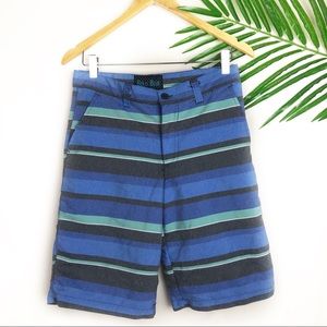 Bold blue boys Shorts Striped Blue Size 14